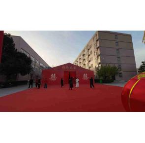 信阳铝合金婚礼篷房 红色结婚喜棚 大型婚庆酒席帐篷